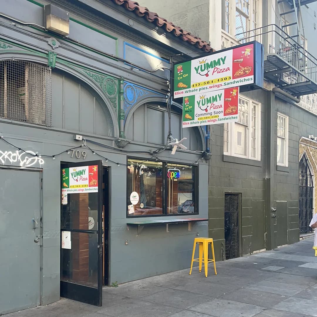 Yummy Pizza on O'Farrell Street in San Francisco