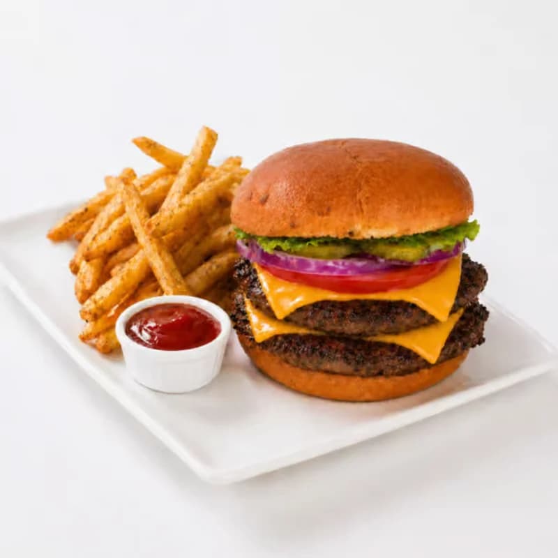 Double Classic Burger + Fries — American